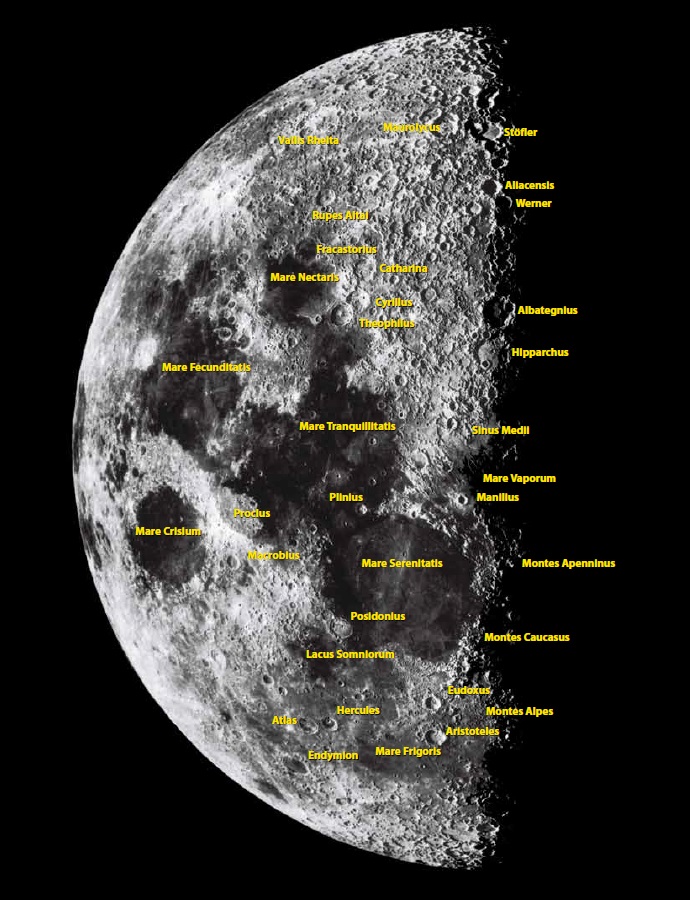 Brug af en computer skat Styre Månen set gennem et lille teleskop | STJERNEHIMLEN.INFO